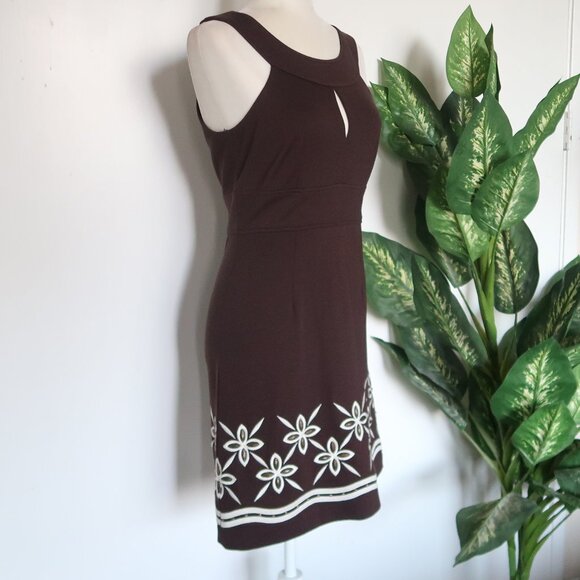 Laundry by Shelli Shelli Segal Sleeveless Fit & Flare Dress Embroidered Beaded 4 - Picture 4 of 14